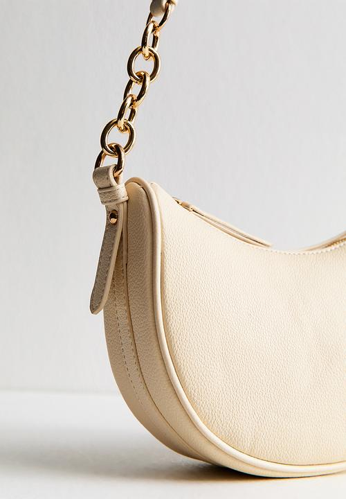 New Look - Chrissy Chain Suedette Mini Scoop  Bag - White