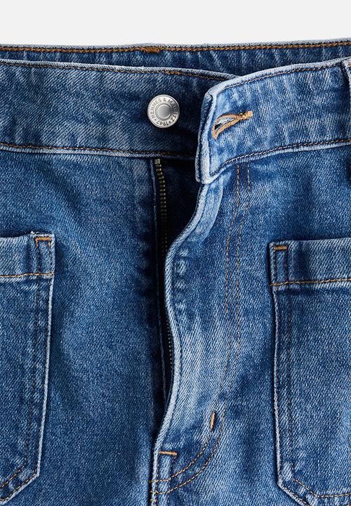 H&M - Wide high jeans - denim blue