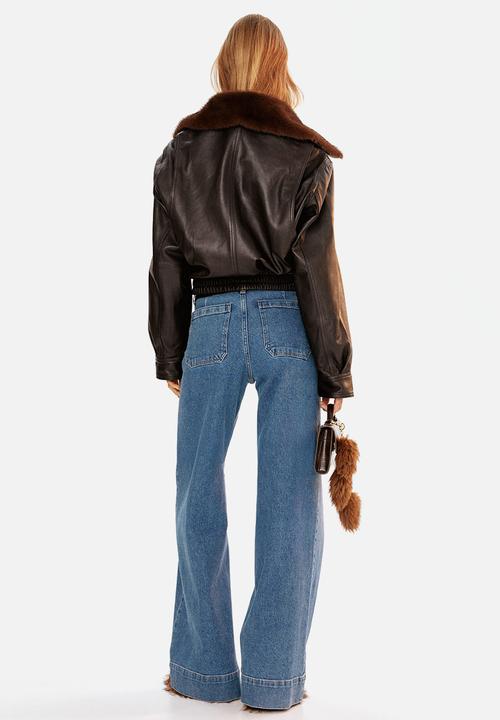 H&M - Wide high jeans - denim blue