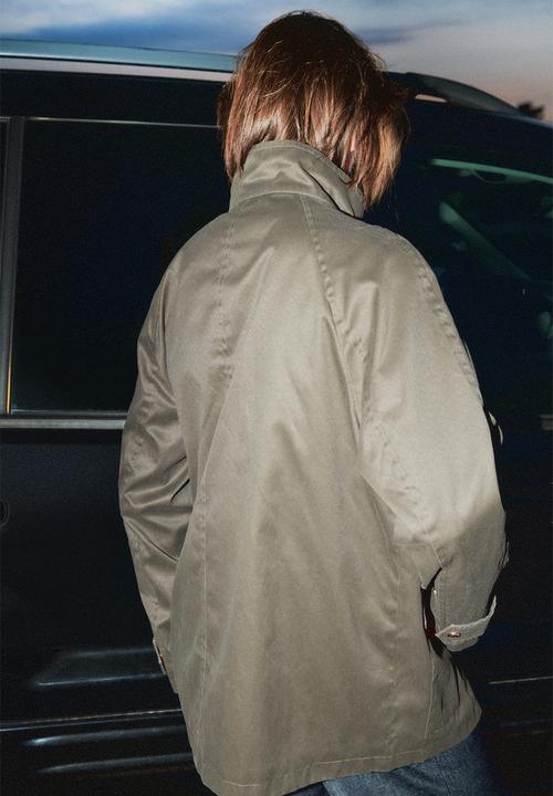 H&M - Oversized cargo jacket - dark khaki green