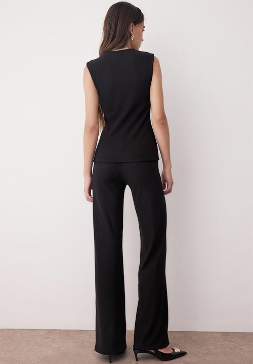 Trendyol - Knitted Bottom Top Set - Black