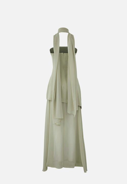 Trendyol - Shawl Detailed Woven Maxi Dress - Mint