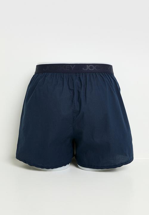 Jockey - 3 Pack woven boxer shorts - blue multi
