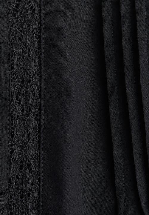 H&M - Pintucked cotton mini skirt - black