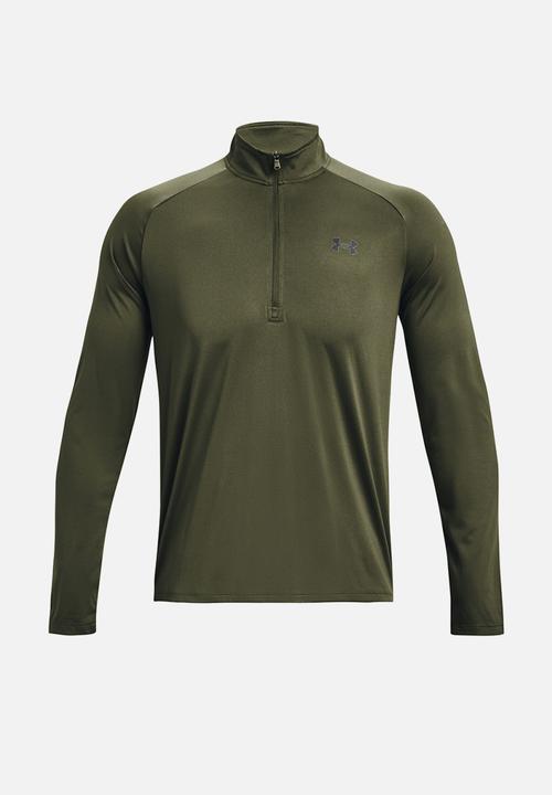 Under Armour - UA Tech 2.0 1/2 Zip - Marine OD Green & Black