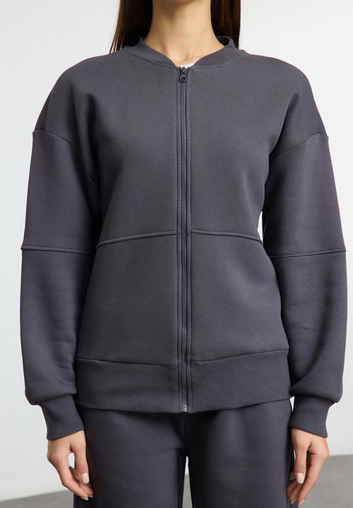 Trendyol - Tracksuit Set Wide Fit - Anthracite