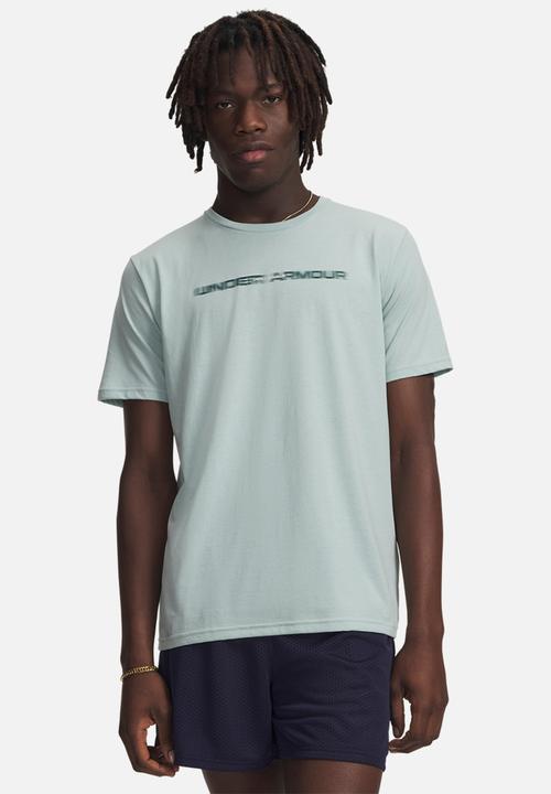 Under Armour - UA Blur Wordmark Short Sleeve - Enamel blue & stone