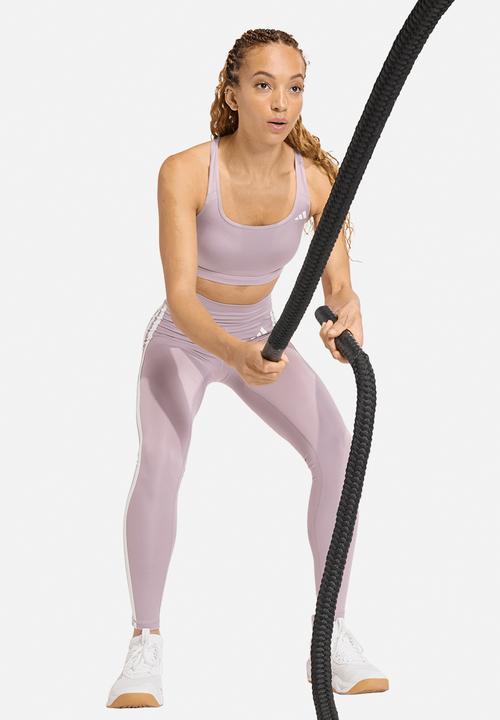 adidas Performance - Opt Ess 3S Leggings - Preloved Fig/White