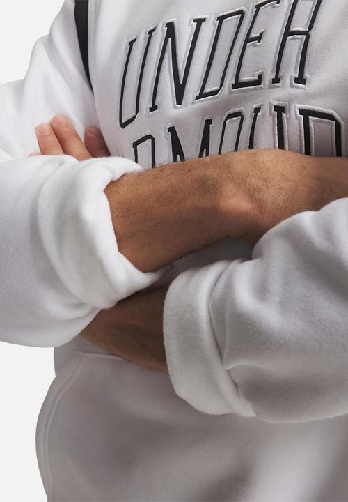 Under Armour - UA Rival Fleece Nov Hoodie - White & Black 
