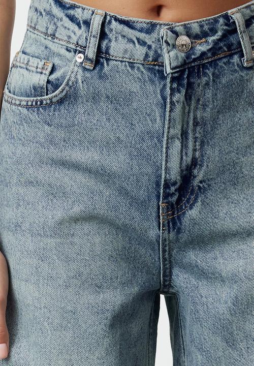 Trendyol - Wide Leg Palazzo Jeans - Blue