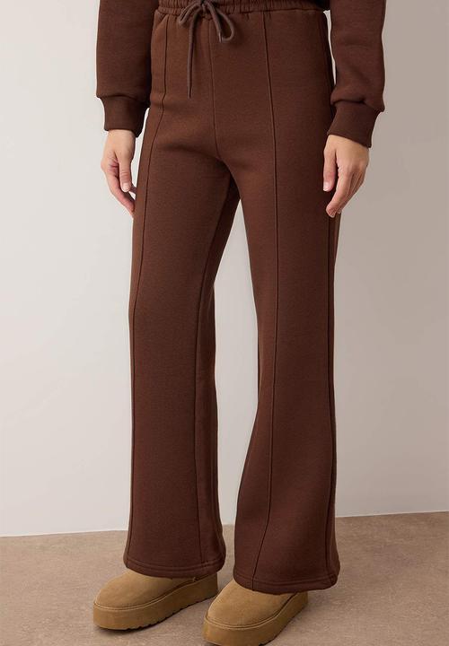 Trendyol - Knitted Tracksuit Set - Dark Brown