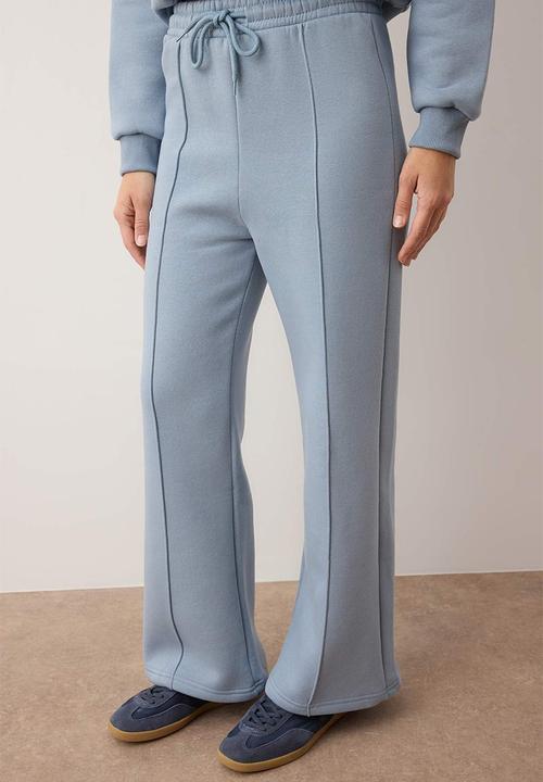 Trendyol - Wide Leg Knitted Tracksuit Set - Blue