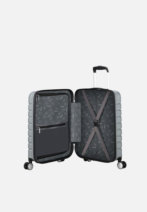 American Tourister - AT FLASHLINE SPINNER 55CM FRONTLOADER SKY SILVER