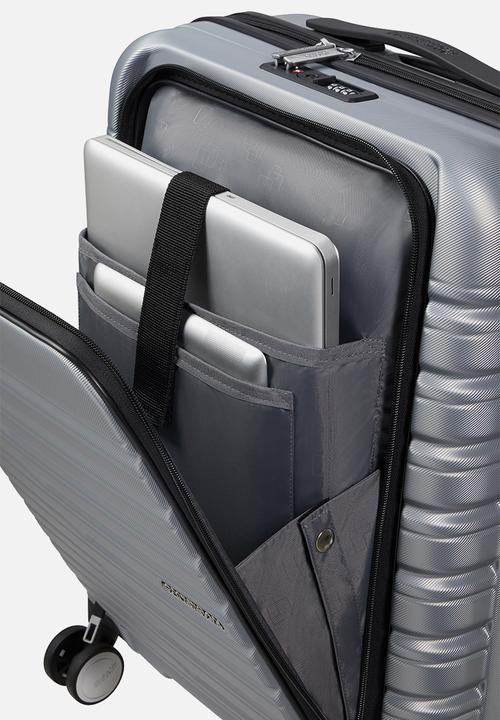 American Tourister - AT FLASHLINE SPINNER 55CM FRONTLOADER SKY SILVER