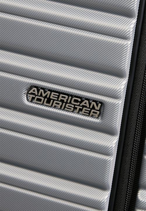 American Tourister - AT FLASHLINE SPINNER 55CM FRONTLOADER SKY SILVER