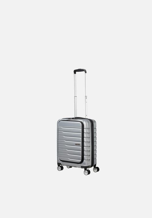 American Tourister - AT FLASHLINE SPINNER 55CM FRONTLOADER SKY SILVER