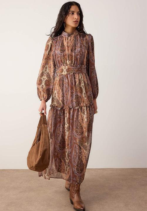 knee length dresses for ladies Katherine Chiffon Maxi Dress  Reet Lifestyle