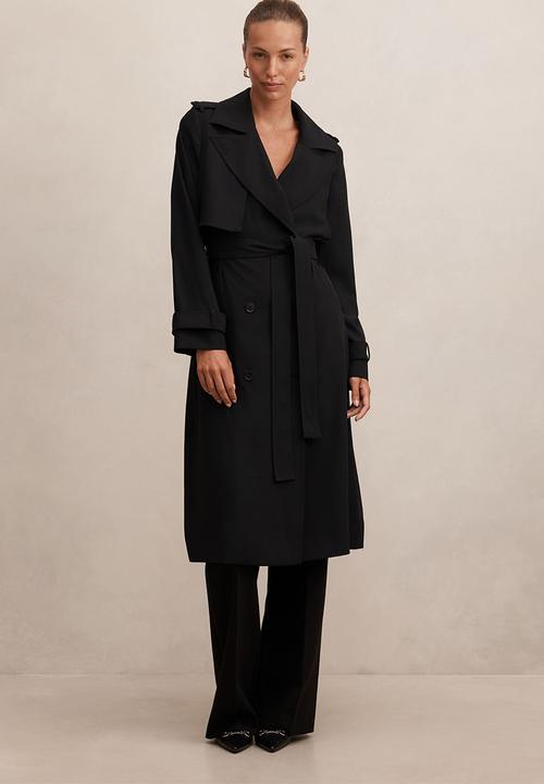 Forever New - Cameron soft trench coat in black