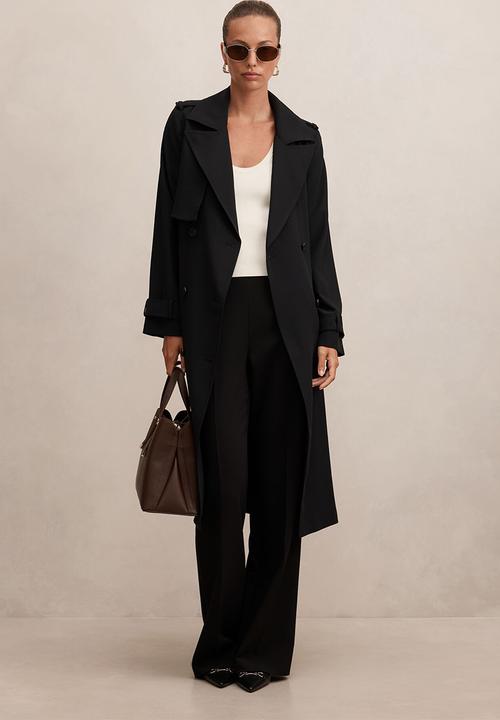 Forever New - Cameron soft trench coat in black