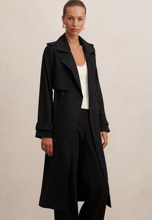 Forever New - Cameron soft trench coat in black