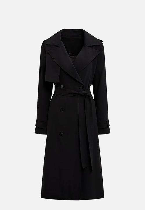 Forever New - Cameron soft trench coat in black