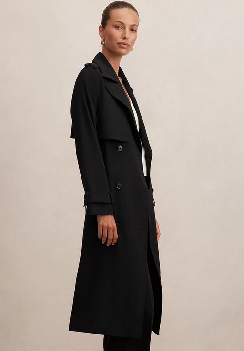 Forever New - Cameron soft trench coat in black