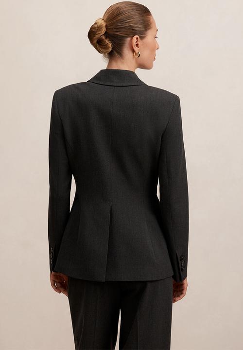 Forever New - Samantha waisted suit blazer in charcoal
