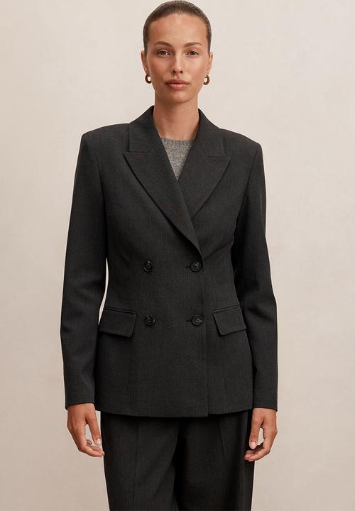 Forever New - Samantha waisted suit blazer in charcoal