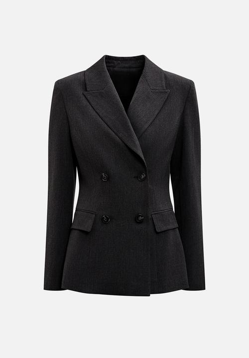 Forever New - Samantha waisted suit blazer in charcoal