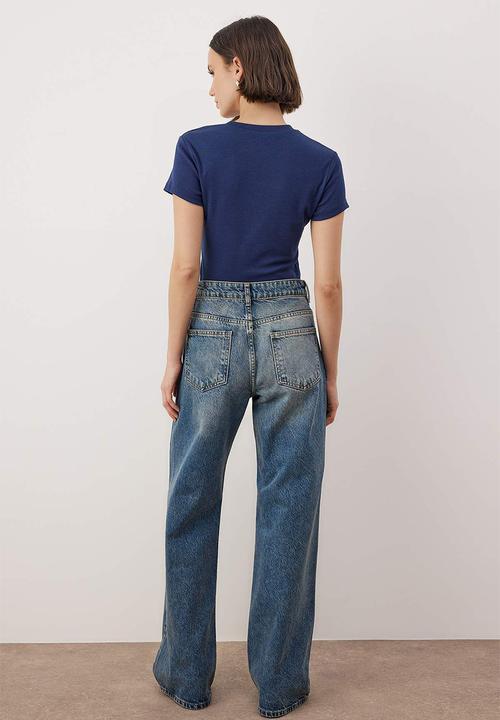 Trendyol - Wide Leg  Jeans - Blue*002