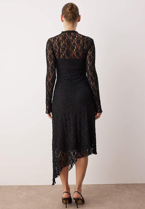 Trendyol - Plain Maxi Knitted Dress - Black