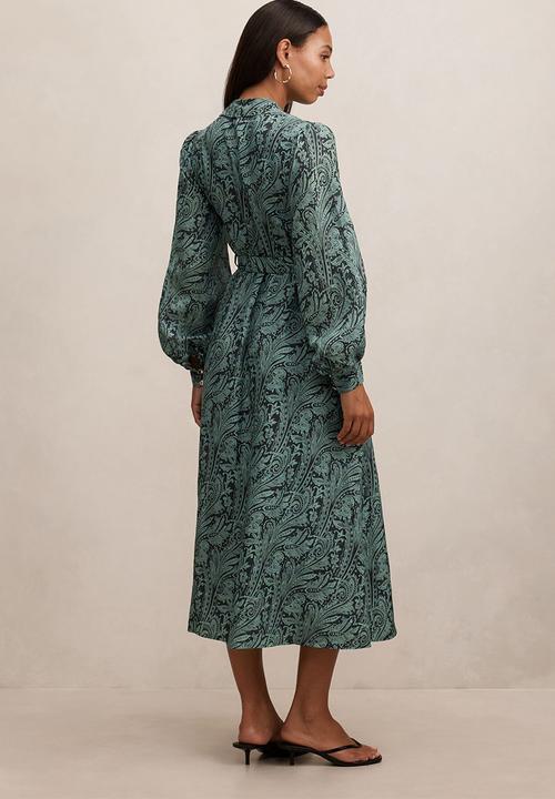 Forever New - Hazel shirt midi dress in nami paisley