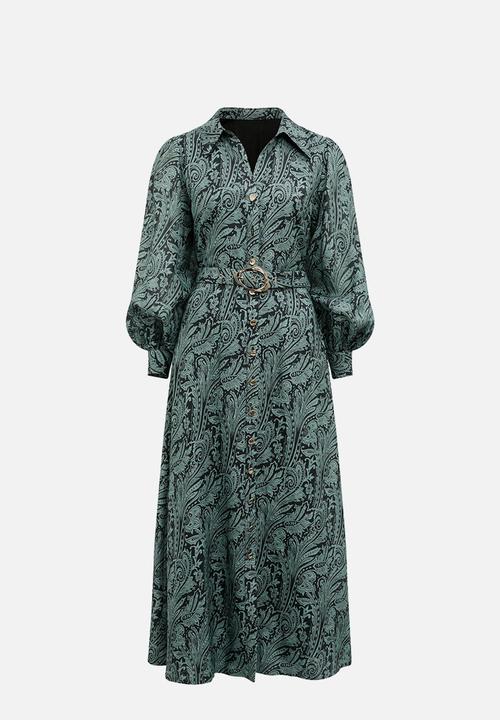 Forever New - Hazel shirt midi dress in nami paisley