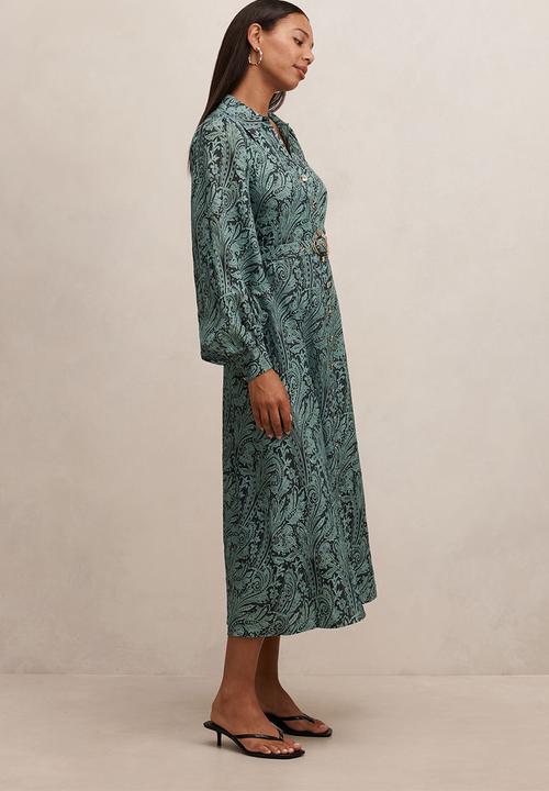 Forever New - Hazel shirt midi dress in nami paisley