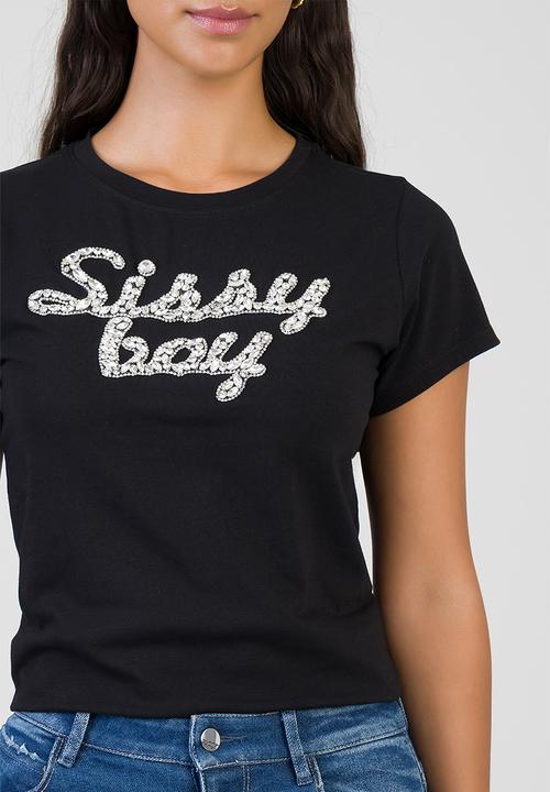 SISSY BOY - Glow On T-Shirt - Black