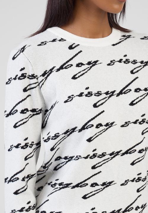 SISSY BOY - See Me Knit Sweater - Off White/Black