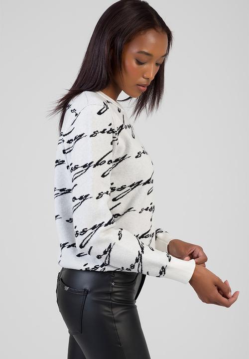 See Me Knit Sweater - Off White/Black