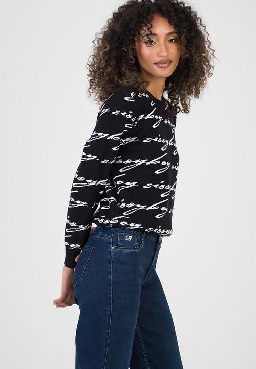 SISSY BOY - See Me Knit Sweater - Black/Off White