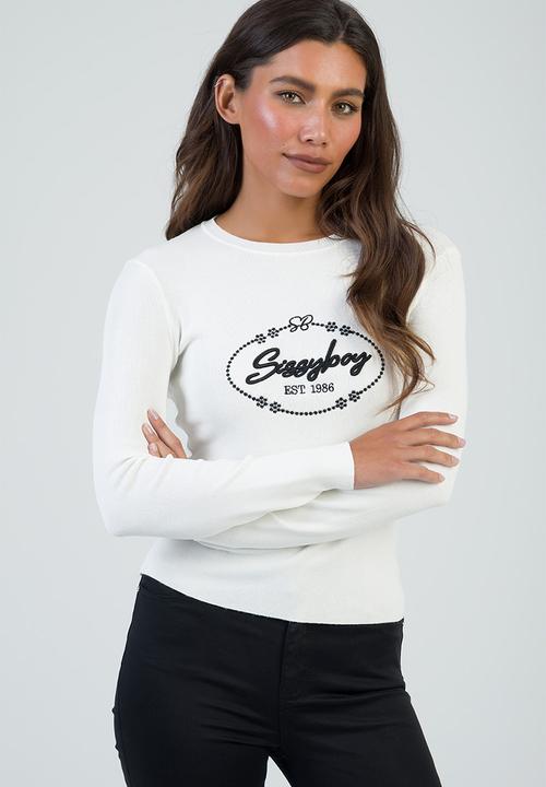 SISSY BOY - Miss Me Knit Top - Off White