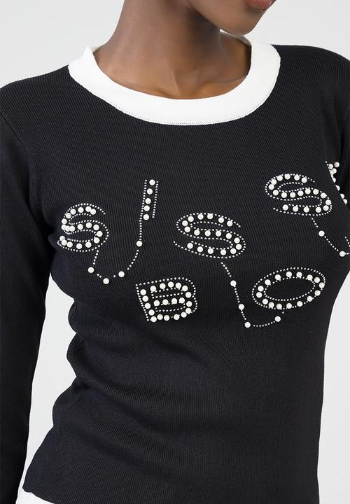SISSY BOY - City Lights Knit Top - Black/Off White