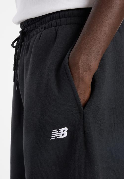 New Balance  - New Balance Brushed Open Hem Fleece Pant - Black