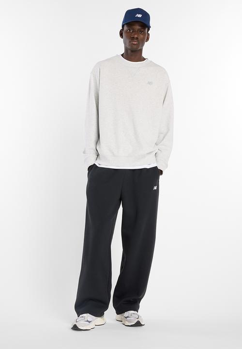 New Balance  - New Balance Brushed Open Hem Fleece Pant - Black