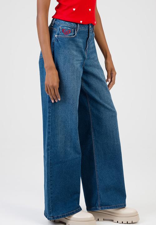 SISSY BOY - Sloane Wide Leg Jeans - Dark Vintage