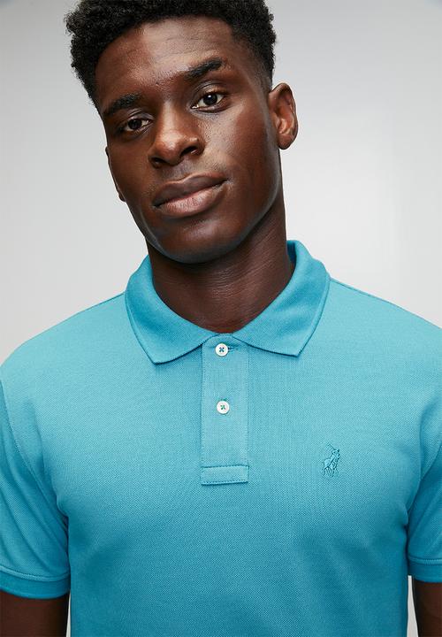 POLO - Carter Essential Pique Short Sleeve Golfer - Turquoise