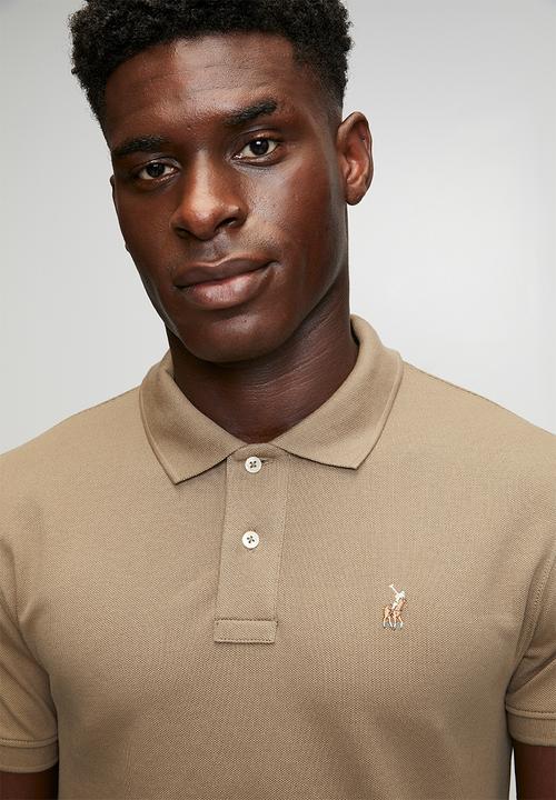 POLO - Carter Essential Pique Short Sleeve Golfer - Taupe