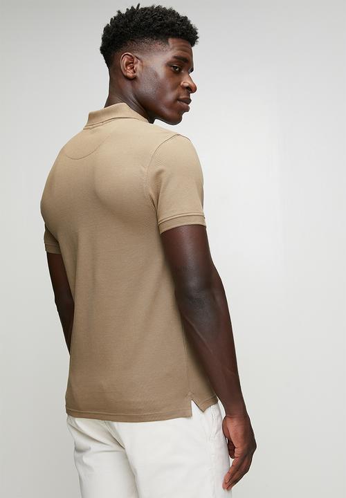 POLO - Carter Essential Pique Short Sleeve Golfer - Taupe