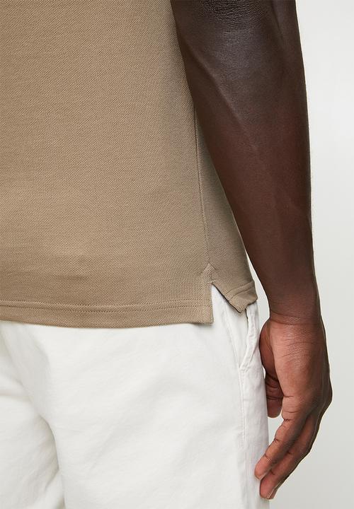 POLO - Carter Essential Pique Short Sleeve Golfer - Taupe