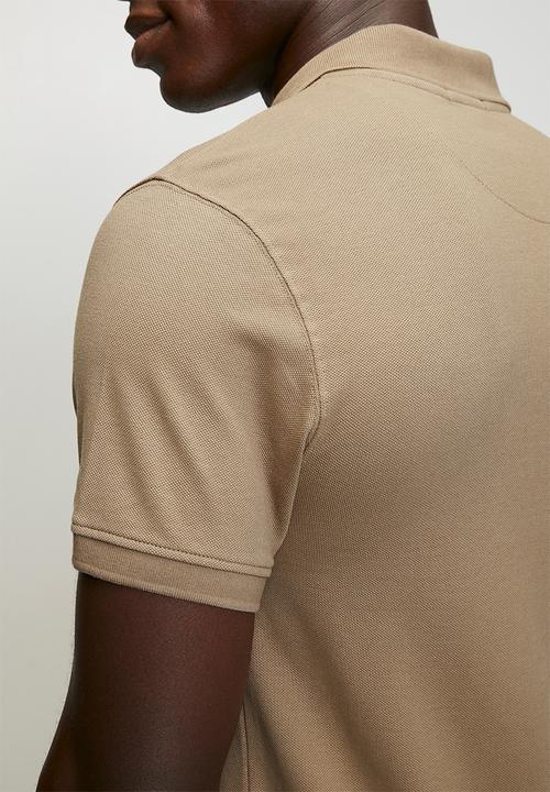 POLO - Carter Essential Pique Short Sleeve Golfer - Taupe