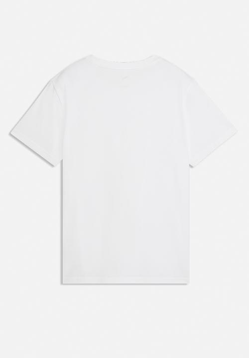 PUMA - Ess Elevated Comfort Logo Tee W Whi - Puma White
