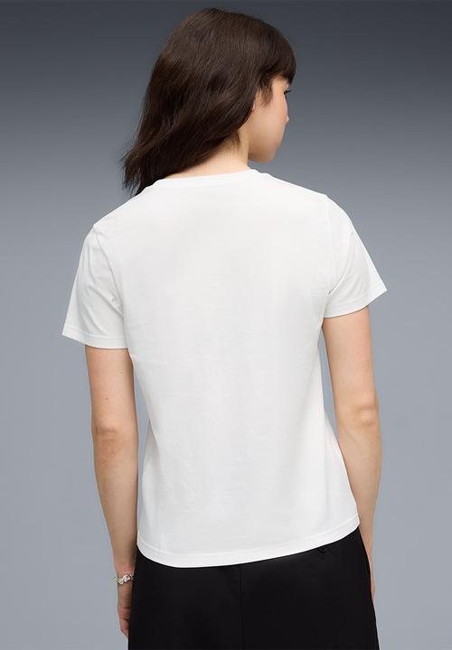PUMA - Ess Elevated Comfort Logo Tee W Whi - Puma White